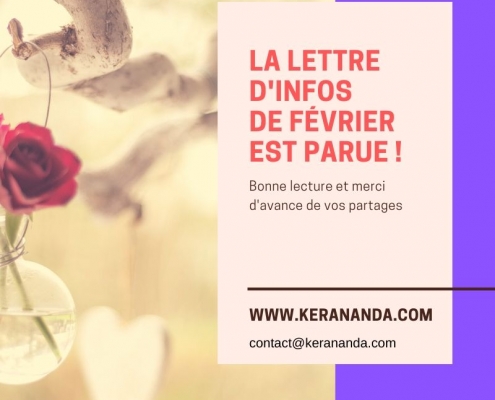 Lettre d'infos actualités formations, séances massages bien-être février KerAnanda Rennes