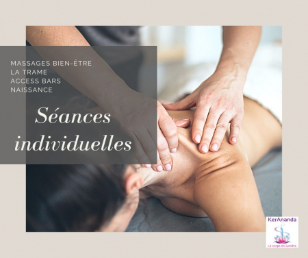 Séance individuelle de massages bien-être et techniques d'accompagnement corporel (Trame, Access Bars, guidance informationnelle) à Rennes proposée par KerAnanda