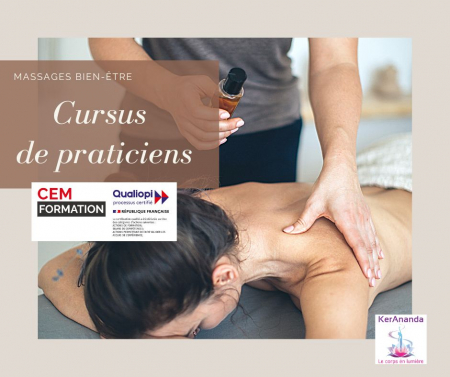 Formations massages qualiopi et agrément FFMBE proposés par KerAnanda à Rennes