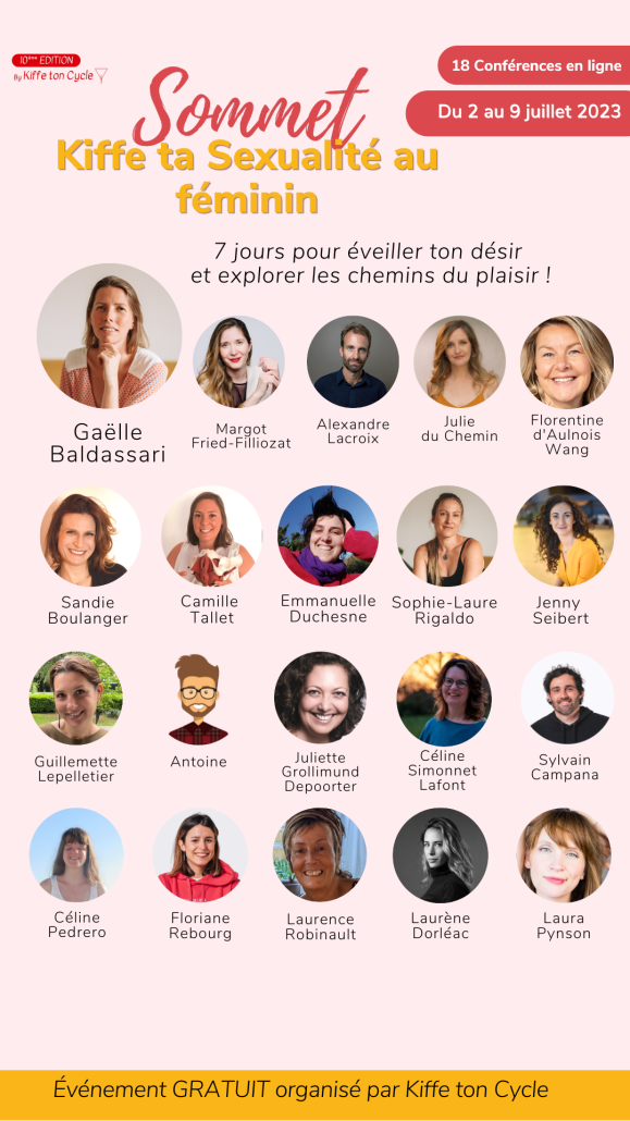 Conférence donnée par Juliette Grollimund Depoorter sur le thème du Toucher dans la sexualité dans le cadre du Sommet Kiffe ta sexualité au féminin