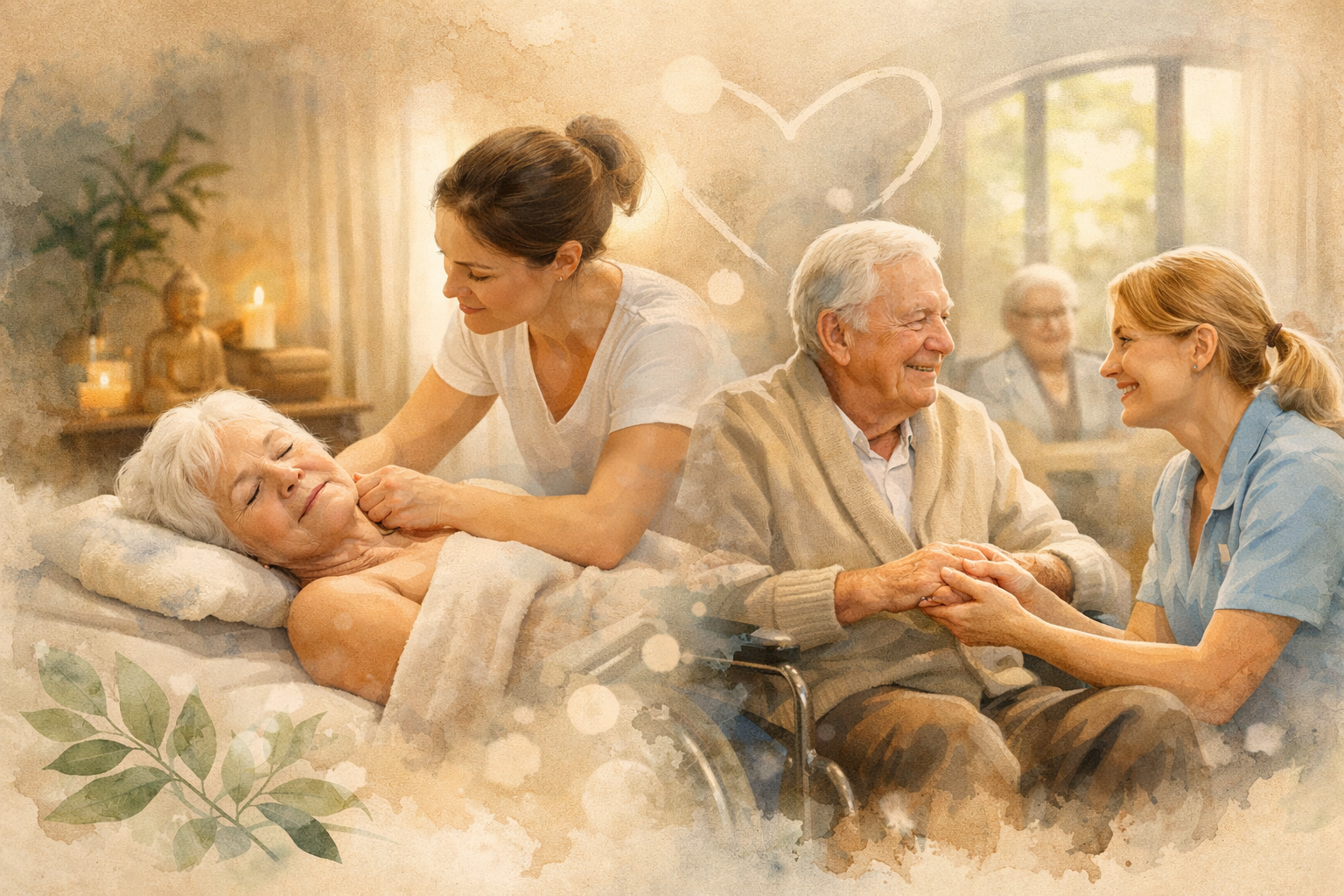 Le massage des personnes âgées